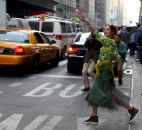 Taylor Tomassi Hill after FW Calvin Klein show; Photo by Margaret Schnipper